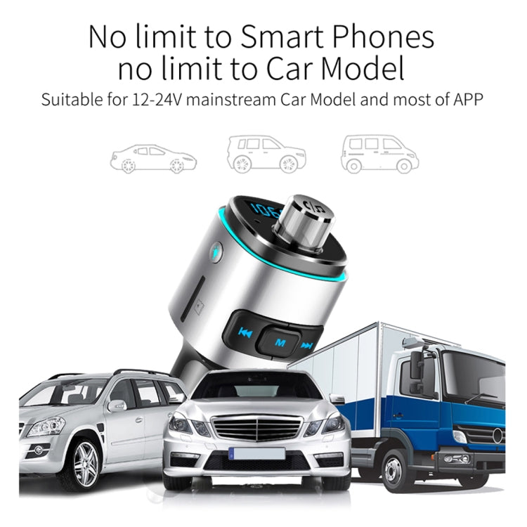 BC42 Bluetooth 5.0 Multi-function Car Colorful Atmosphere Lamp MP3 Player, Support TF Card & U Disk & FM, BC42