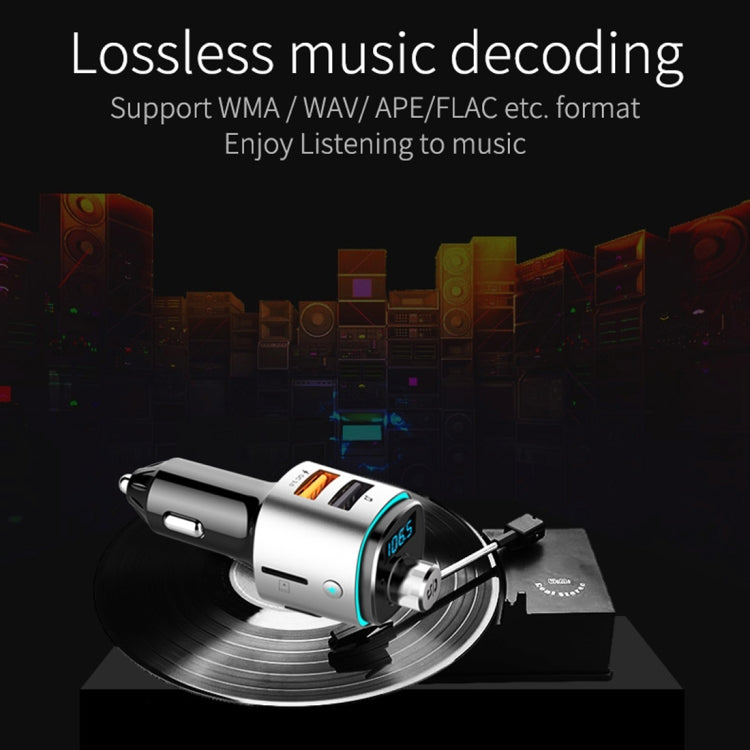 BC42 Bluetooth 5.0 Multi-function Car Colorful Atmosphere Lamp MP3 Player, Support TF Card & U Disk & FM, BC42
