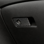 Car Carbon Fiber Front Passenger Seat Storage Box Decorative Sticker for Infiniti Q50 / Q60 2014-2020, Left Drive, Front Passenger Seat Storage Box
