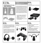 USB 4.0 Bluetooth Adapter Receiver and Transmitters for Sony PlayStation PS4, For PS4