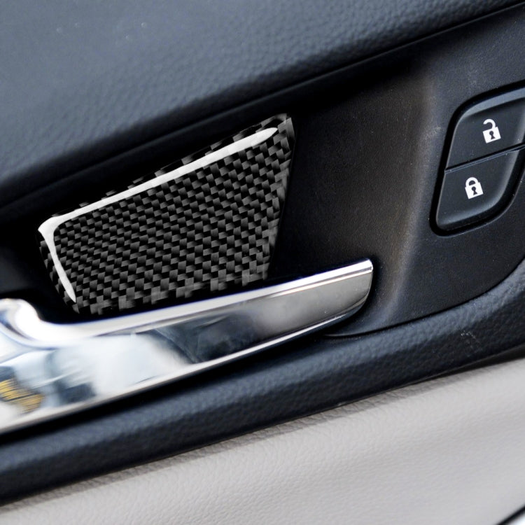 4 PCS Car Carbon Fiber Door Bowl Decorative Sticker for Chevrolet Cruze 2009-2015, Left and Right Drive Universal, Door Bowl