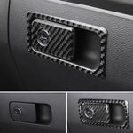 Car Carbon Fiber Front Passenger Seat Storage Handle Decorative Sticker for Volkswagen Tiguan L 2019-2021, Front Passenger Seat Storage Handle