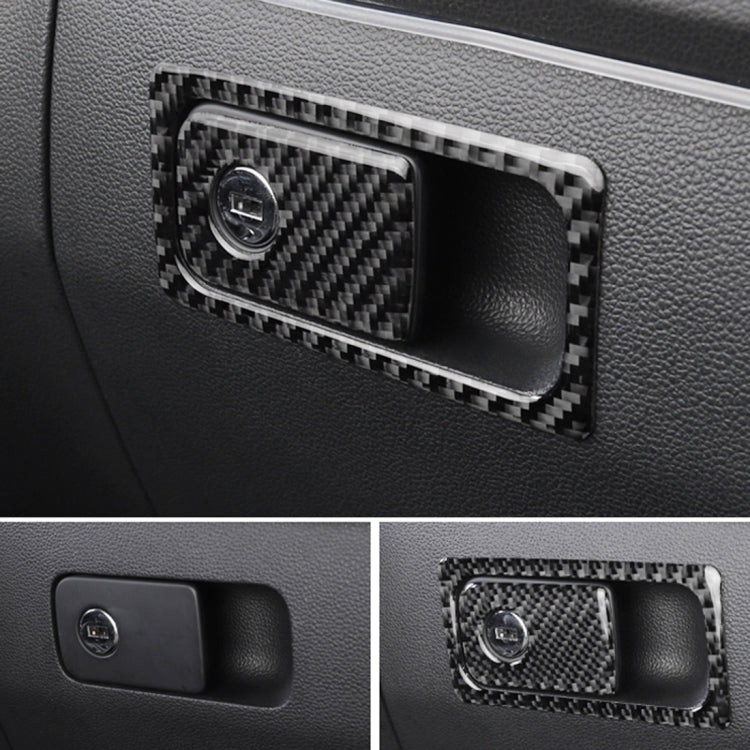 Car Carbon Fiber Front Passenger Seat Storage Handle Decorative Sticker for Volkswagen Tiguan L 2019-2021, Front Passenger Seat Storage Handle