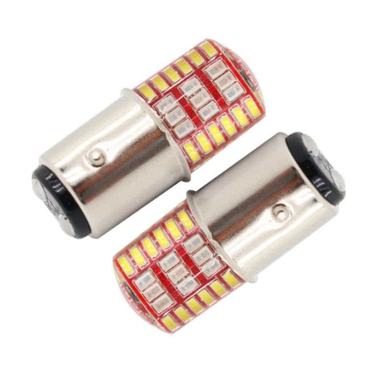 2 PCS 1157 DC12V / 1.1W Motorcycle / Car LED Double Color Flashing Light Turn Signal / Brake Lamp with 42LEDs SMD-3014 Lamp Beads, 1157 DC12V