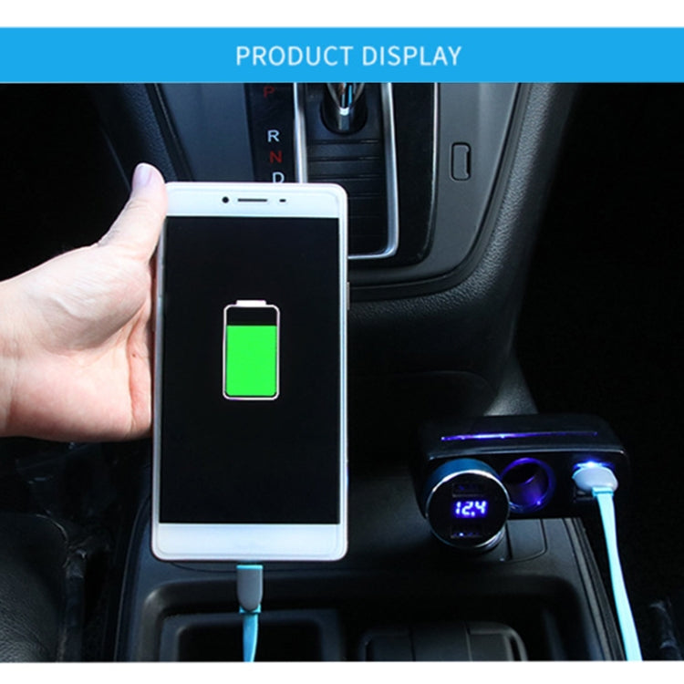 SHUNWEI SD-1918 80W 3.1A Car 2 in 1 Dual USB Charger, SD-1918 (Black), SD-1918