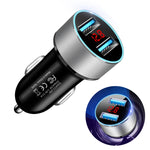 JMG-C016A 5V 3.1A Car Dual USB Charger with LED Display, JMG-C016A (Silver), JMG-C016A (Black), JMG-C016A (Gold), JMG-C016A (Blue), JMG-C016A (Red)