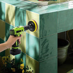 13 in 1 4 inch Sponge Scouring Pad Floor Wall Window Glass Cleaning Descaling Electric Drill Brush Head Set, 13 in 1