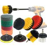 20 in 1 Floor Wall Window Glass Cleaning Descaling Electric Drill Brush Head Set, 20 in 1