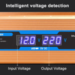 Carmaer 48V to 220V 2200W Car Multi-function Double Digital Display Inverter Household Power Converter, 48V to 220V 2200W