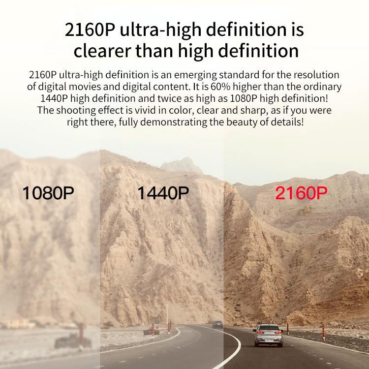 Z30 WiFi Dual-lens HD 2160P Non-light Night Vision 360-degree Panoramic Driving Recorder, GPS Version, Z30 GPS Version