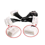 ELM327 OBD2 16Pin Male to 3 Female Car Diagnostic Cable, 16Pin Male to 3 Female