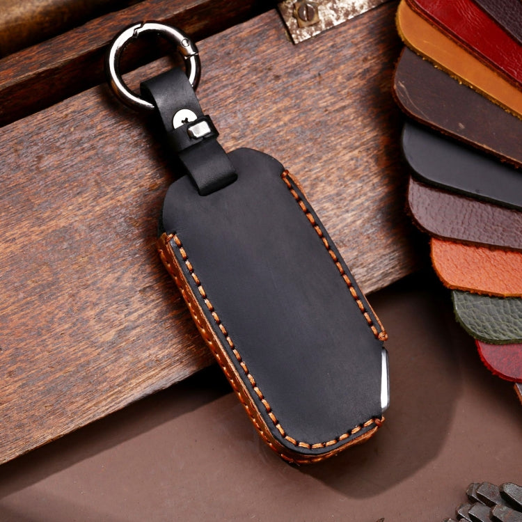 Hallmo Car Cowhide Leather Key Protective Cover for KIA, For KIA (Black), For KIA (Blue), For KIA (Brown)