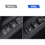 4 PCS Carbon Fiber Car Window Lift Panel Decorative Sticker for Tesla Model X, Window Lift Panel