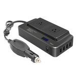 DC12V 200W AC110V Car Smart Multi-functional Digital Display Inverter, US Plug, US Plug