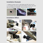 Car WiFi Dual Camera Hidden 360 Degree Rotation Car Driving Recorder, WiFi Dual Camera