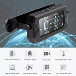 15Bar Solar Wireless Tire Pressure Monitoring System TPMS 6 External Sensors for 6-wheel Truck Bus, 15Bar