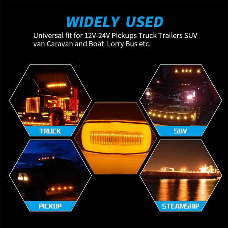 2 PCS MK-190 Truck LED Side Marker Light, MK-190 (Red Light), MK-190 (White Light)