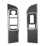 Carbon Fiber Car Window Lift Set Decorative Sticker for Dodge Challenger 2015 to Now, Left Driving, Window Lift Set