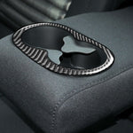 Carbon Fiber Car Rear Handrail Cup Holder Decorative Sticker for Dodge Challenger 2015 to Now, Left Driving, Rear Handrail Cup Holder