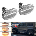 2pcs For Suzuki Jimny JB64W 2018/07- Car Dynamic LED Fender Side Light, For Suzuki Jimny JB64W 2018/07- (Transparent), For Suzuki Jimny JB64W 2018/07- (Transparent Black)