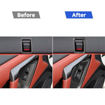 6 PCS Car Carbon Fiber Window Lift Button Door Lock Decorative Sticker for Nissan GTR R35 2008-2016, RightDrive, Window Lift Button Door Lock, Right Drive