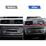 Carbon Fiber Car CD Panel Decorative Sticker for BMW (F30) 2013-2015 / (F34) 2013-2016, CD Panel