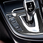 Carbon Fiber Car Gear Panel Decorative Sticker for BMW (F30) 2013-2017 / (F34) 2013-2017, Sutible for Left Driving, Gear Panel