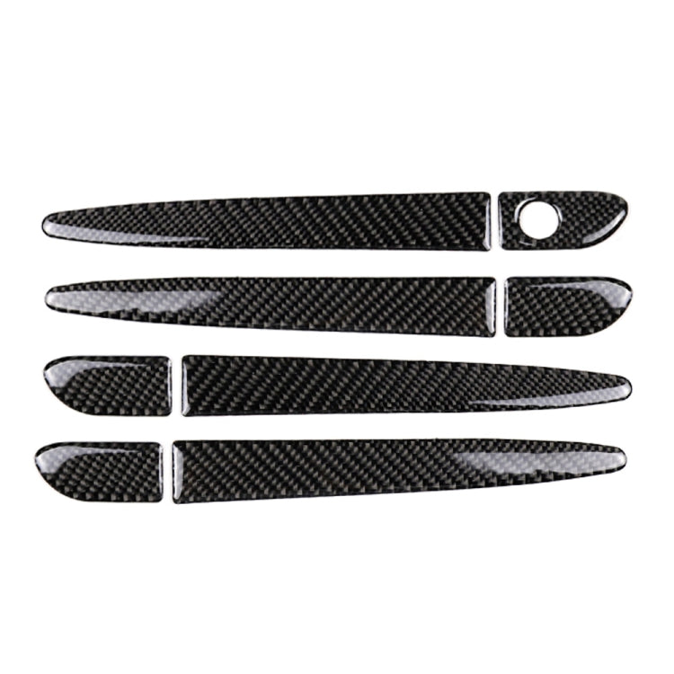 One Set Car Carbon Fiber Outside Door Handle without Smart Hole Decorative Sticker for Mazda CX-5 2017-2018, Left Drive, Outside Door Handle without Smart Hole, Left Drive