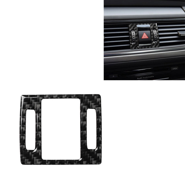 Car Carbon Fiber Warning Light Decorative Sticker for Audi A6 S6 C7 A7 S7 4G8 2012-2018, Left and Right Drive Universal, Warning Light