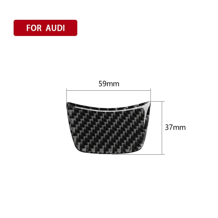 Car Carbon Fiber Steering Wheel Decorative Sticker for Audi A3 / S3 2014-2019, Left and Right Drive Universal, Steering Wheel