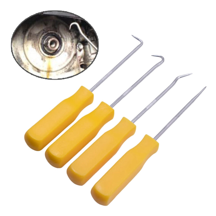 4 PCS Car Pick and Hook Set O Ring Oil Seal Gasket Puller Remover Craft Hand Tool Car Remover Tool Set, Oil Seal Gasket Puller(Blue), Oil Seal Gasket Puller(Yellow)