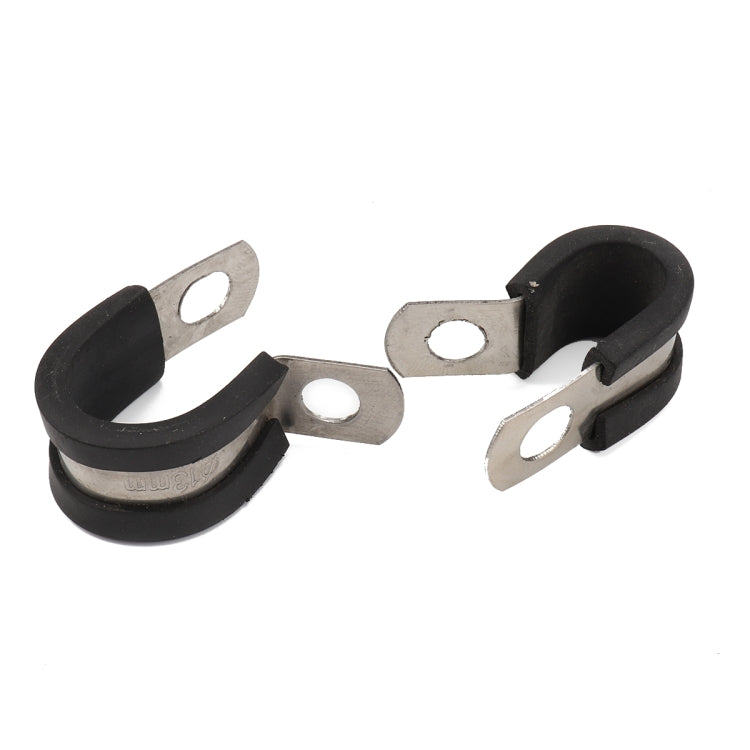 10 PCS Car Rubber Cushion Pipe Clamps Stainless Steel Clamps, Size: 2 inch (50mm), Size: 2 inch (50mm)