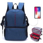 Multi-functional Waterproof Nylon Shoulder Backpack Padded Shockproof Camera Case Bag for Nikon Canon DSLR Cameras