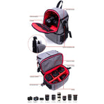 Multi-functional Waterproof Nylon Shoulder Backpack Padded Shockproof Camera Case Bag for Nikon Canon DSLR Cameras