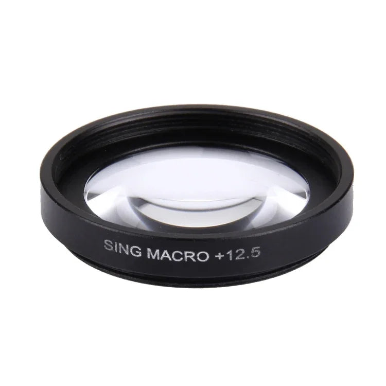 JUNESTAR Proffesional 37mm 12.5X Macro Lens Filter + Lens Protective Cap for GoPro & Xiaomi Xiaoyi Yi Sport Action Camera, 12.5X Macro Lens