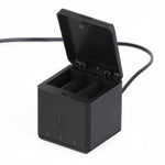 RUIGPRO USB Triple Batteries Housing Charger Box with Cable & Indicator Light for GoPro HERO9 Black / HERO10 Black