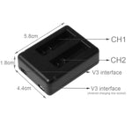 BC-AZ16 Digital Camera USB Dual Batteries Charger for Xiaomi Xiaoyi II 4K, For Xiaomi Xiaoyi II 4K
