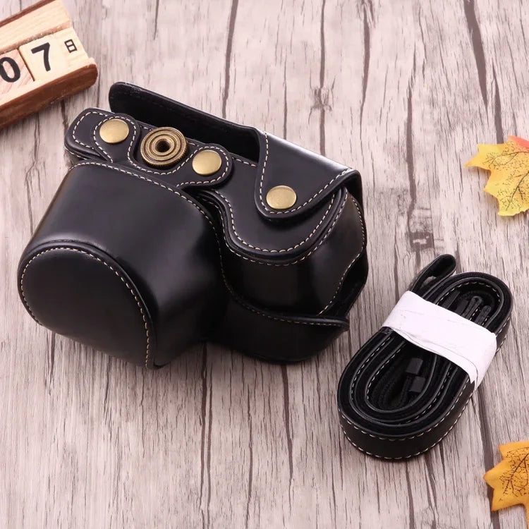 Full Body Camera PU Leather Case Bag with Strap for Sony A6000 / A6300 / Nex 6, For Sony A6000, For A6000