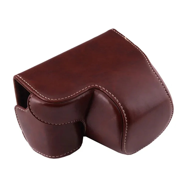 Full Body Camera PU Leather Case Bag with Strap for Sony A6000 / A6300 / Nex 6, For Sony A6000, For A6000