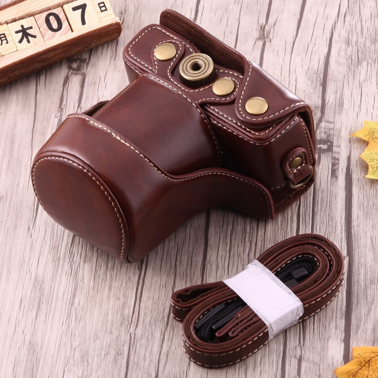 Full Body Camera PU Leather Case Bag with Strap for Canon EOS M10, For EOS M10