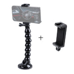 Extended Suction Cup Jaws Flex Clamp Mount with Cold Shoe Phone Clamp, Extended Suction Cup Mount with Cold Shoe Phone Clamp