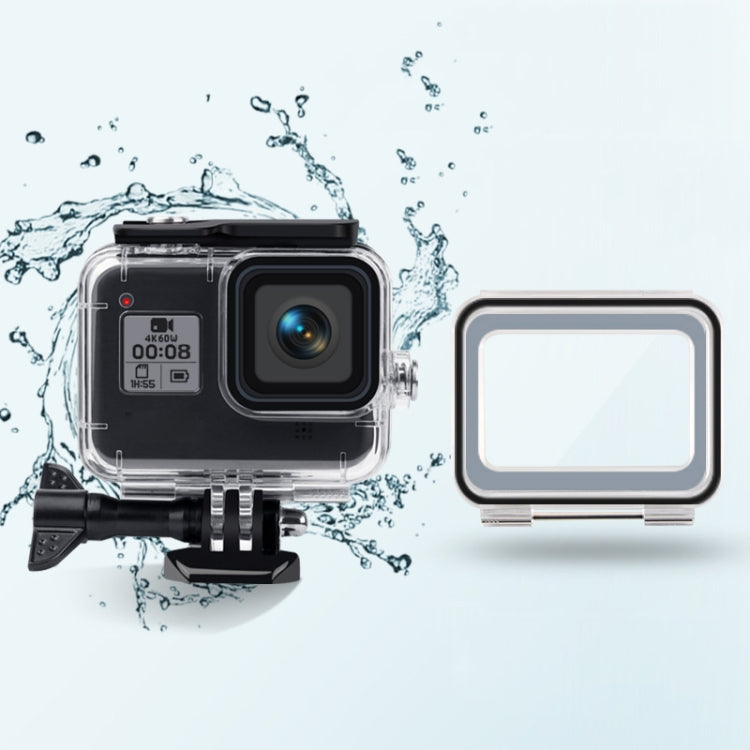 45m Waterproof Case + Touch Back Cover for GoPro HERO8 Black, Case + Touch Cover for GoPro8