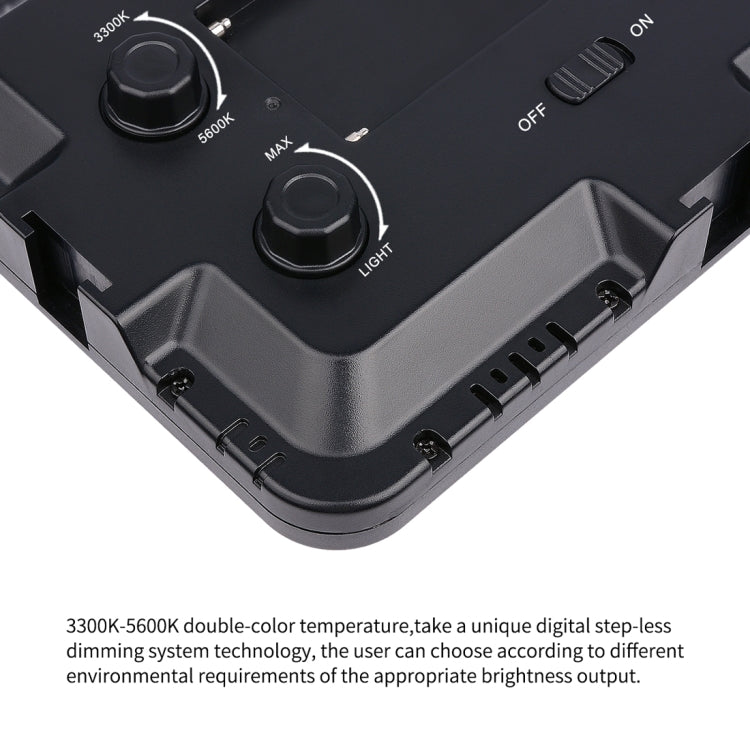 YELANGU YLG0504B 204 LEDs 1000LM 3300-5600K No Polar Dimmable Studio Light Video & Photo Light for Canon, Nikon, DSLR Cameras, 204 LEDs