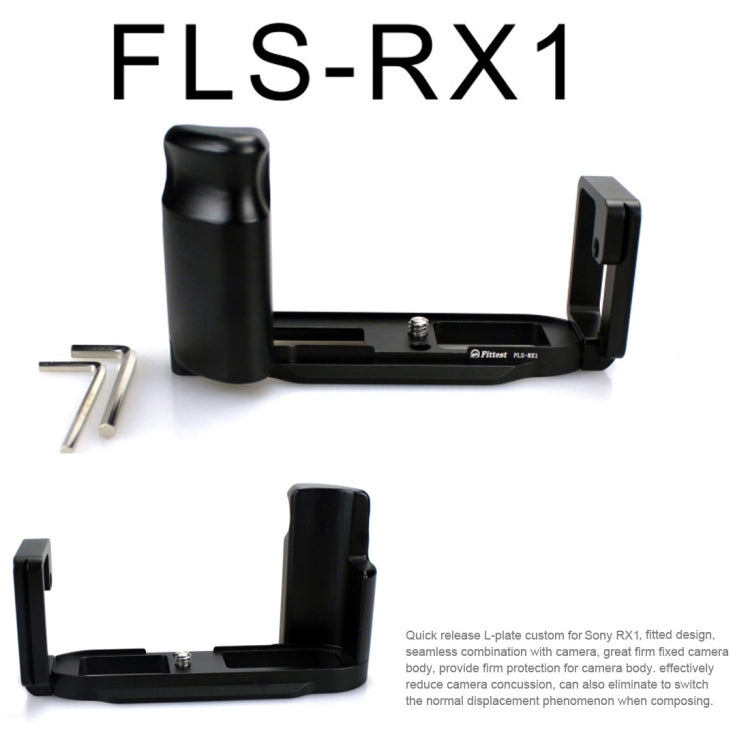 FITTEST FLS-RX1 Vertical Shoot Quick Release L Plate Bracket Base Holder for Sony RX1, For Sony RX1