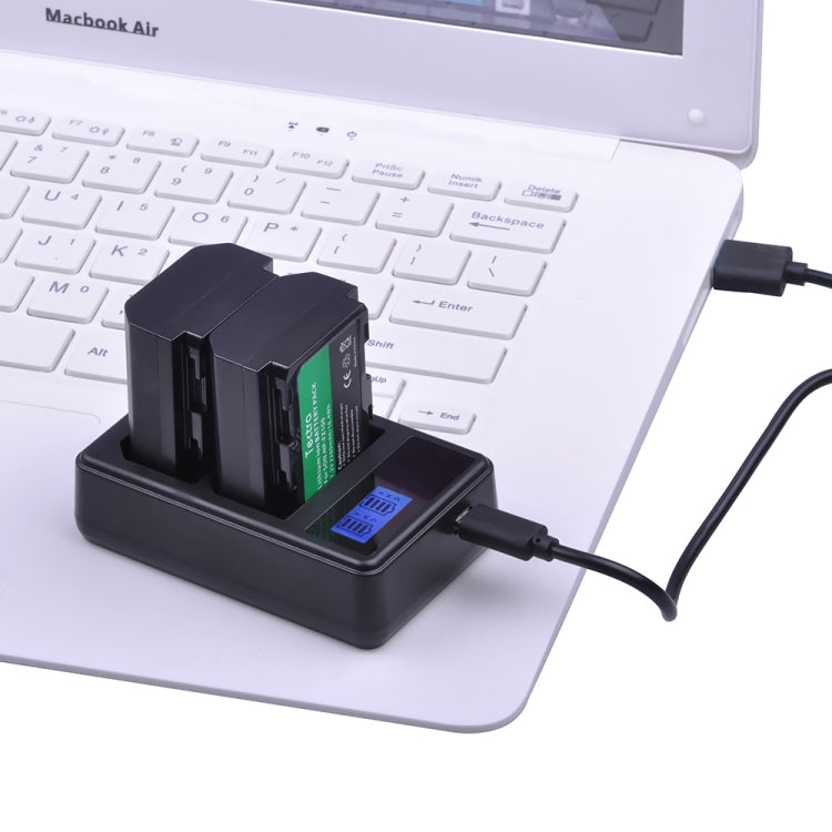 Dual Channel Digital LCD Display Battery Charger with USB Port for Sony NP-FZ100 Battery, Compatible with Sony A9 (ILCE-9), Dual NP-FZ100 Battery