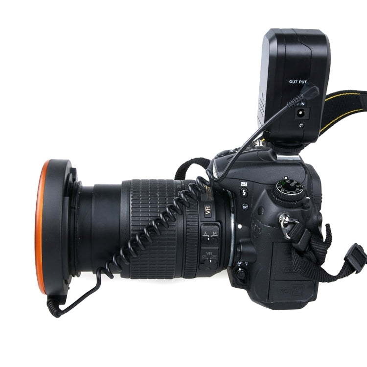 Circular LED Flash Light with 48 LED Lights & 6 Adapter Rings(49mm/52mm/55mm/58mm/62mm/67mm) for Macro Lens