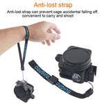 Housing Shell CNC Aluminum Alloy Protective Cage with Insurance Frame & 52mm UV Lens for GoPro HERO7 Black /6 /5, 52mm UV Black, 52mm UV Blue