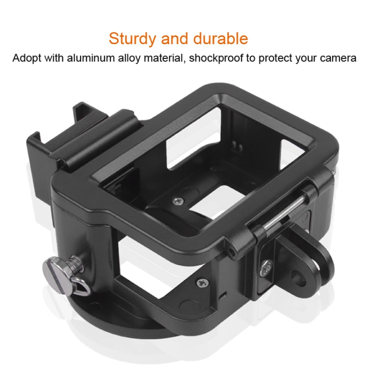 Housing Shell CNC Aluminum Alloy Protective Cage with Insurance Frame & 52mm UV Lens for GoPro HERO7 Black /6 /5, 52mm UV Black, 52mm UV Blue