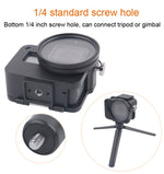 Housing Shell CNC Aluminum Alloy Protective Cage with Insurance Frame & 52mm UV Lens for GoPro HERO7 Black /6 /5, 52mm UV Black, 52mm UV Blue