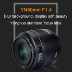 YONGNUO YN50MM F1.4C F1.4 Lens Large Aperture Auto Focus Lens for Canon, N50MM F1.4C